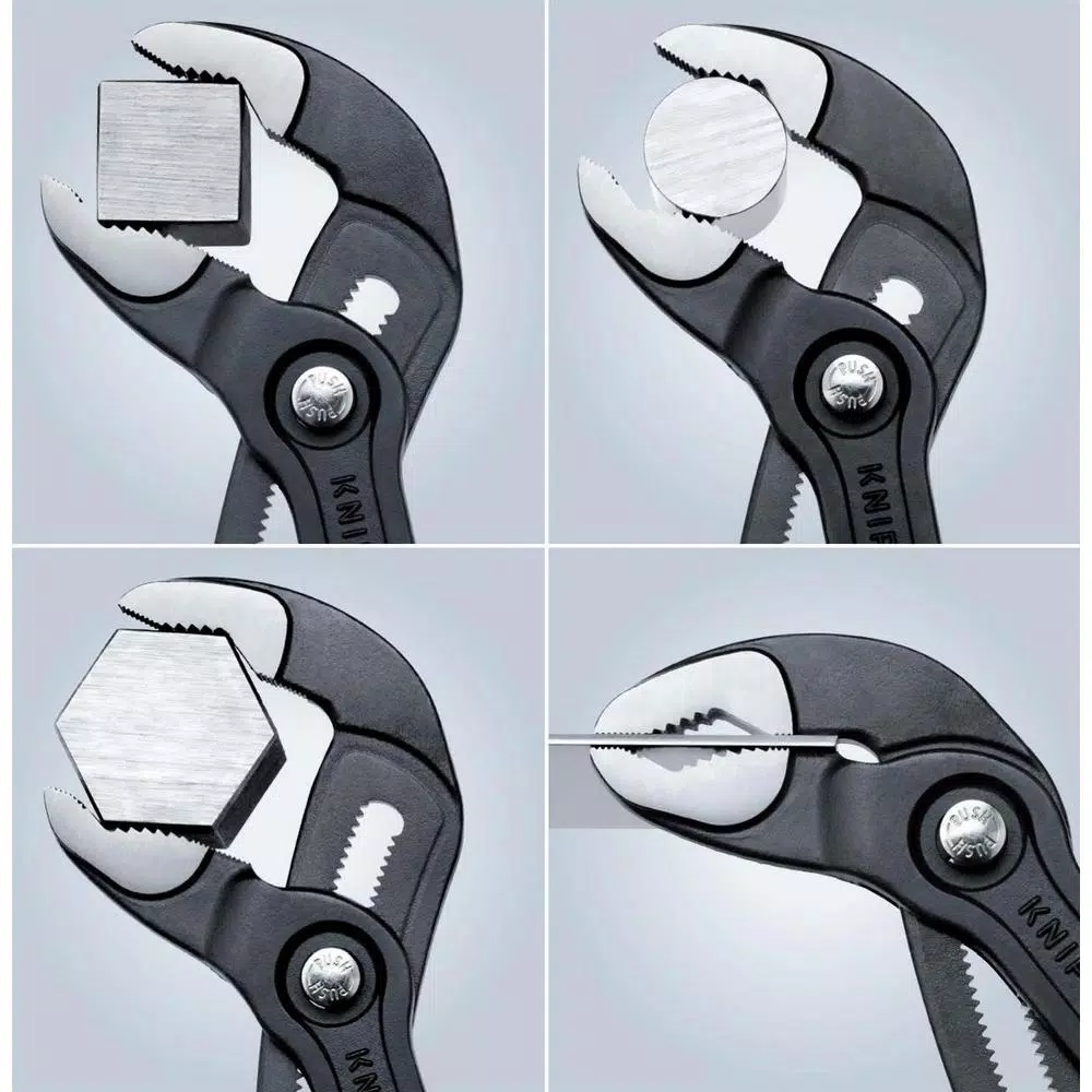KNIPEX Cobra Series 10 in. Box Slip Joint Pliers with Pinch Guard and Push Button Adjustment