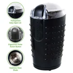 Ovente 150W Electric Coffee Grinder, Stainless Steel Blades, 2.5 oz Capacity, Black thumbnail 3