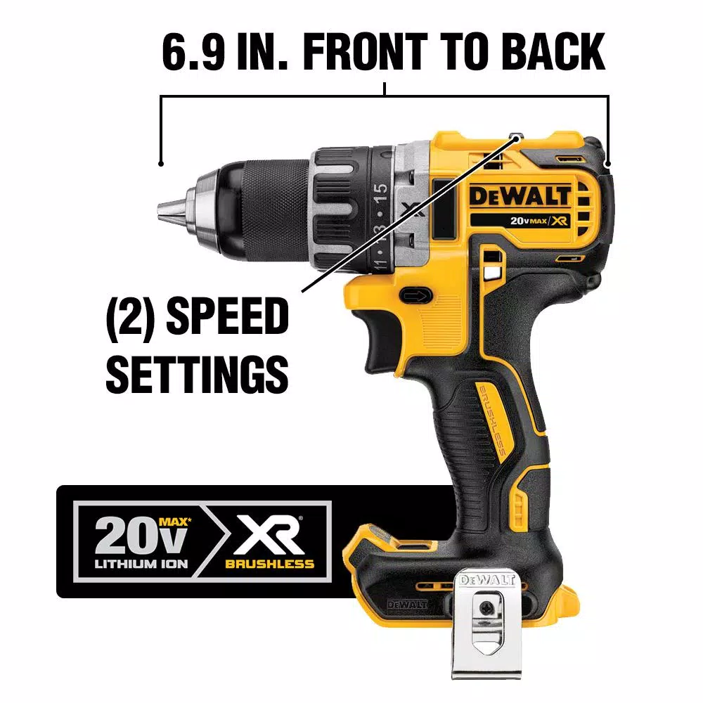 DEWALT 20V MAX XR Brushless 1/2 in. Drill/Driver and Cordless Blower Combo Kit with 5.0Ah Battery