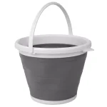 Unbranded 2.6 Gal. Grey Collapsible Plastic & Silicone Bucket, 10L Capacity thumbnail 1