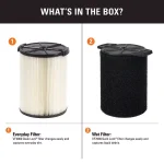 RIDGID Replacement Filter Set: VF4000 Pleated Paper & VF7000 Foam Filter for 5 Gal. or Larger Wet/Dry Vacuums thumbnail 2