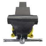 OLYMPIA 6 in. Single-Handed Operation Bench Vise with Swivel Base thumbnail 5