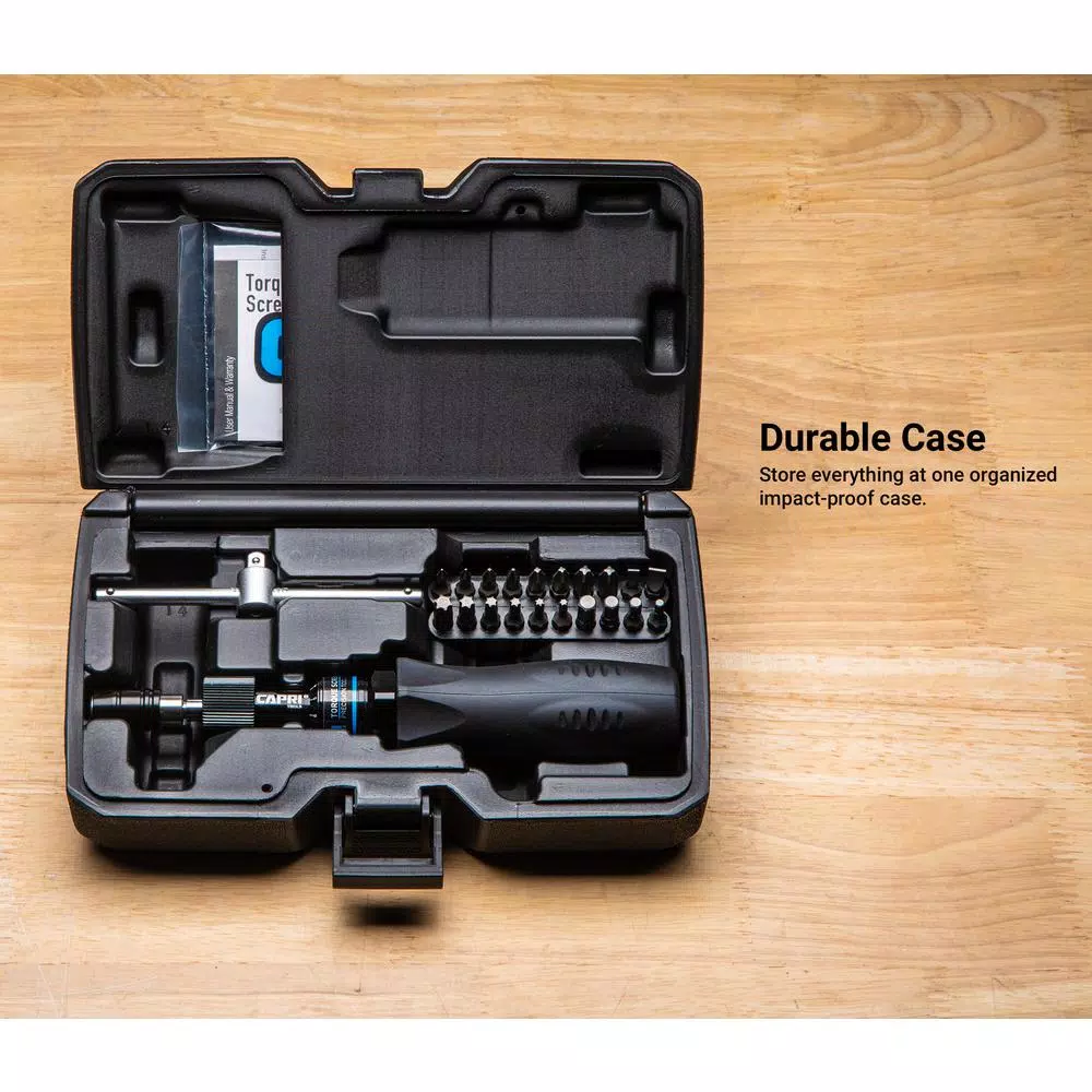 Capri Tools Professional 10-50 in. lbs. Torque Screwdriver Set with Calibration Certificate