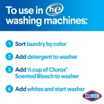 Clorox Splash-Less Bleach Liquid, Fresh Meadow Scent, 116 oz thumbnail 6