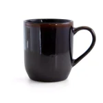 Elama Midnight Beach 16-Piece Metallic Black Stoneware Dinnerware Set, Service for 4 thumbnail 5