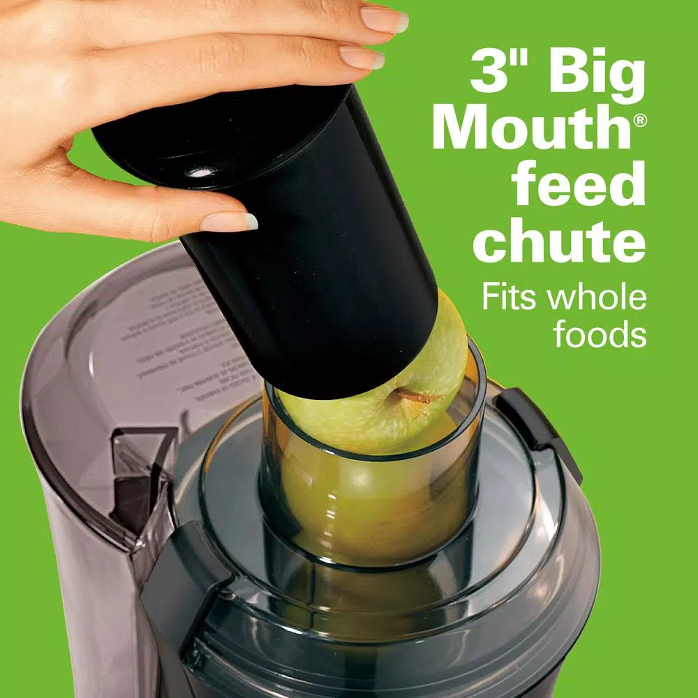 Hamilton Beach Big Mouth 800-Watt Centrifugal Juice Extractor, 3-in Feed Chute, Black