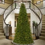 National Tree Company 14 ft. Ridgewood Spruce Slim Artificial Christmas Tree with 1300 Clear Lights thumbnail 2