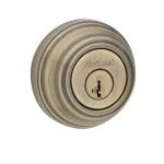Kwikset 980 Single Cylinder Deadbolt with SmartKey Security, Antique Brass thumbnail 1