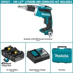 Makita 18V LXT Brushless Cordless Drywall Screwdriver Kit with 5.0Ah Battery & Charger thumbnail 2