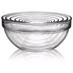 Luminarc Stackable Clear Glass Mixing Bowls Set, 10-Piece Assorted Sizes thumbnail 5