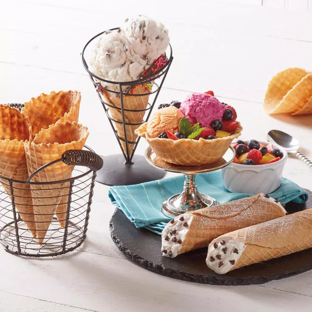Proctor Silex 800W Waffle Cone and Waffle Bowl Maker, White