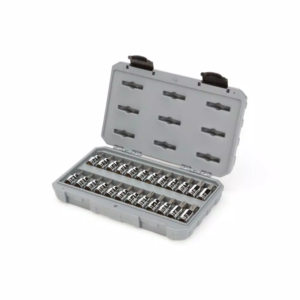 TEKTON 24-Piece 3/8 in. Drive Torx and Tamper-Resistant Torx Bit Socket Set