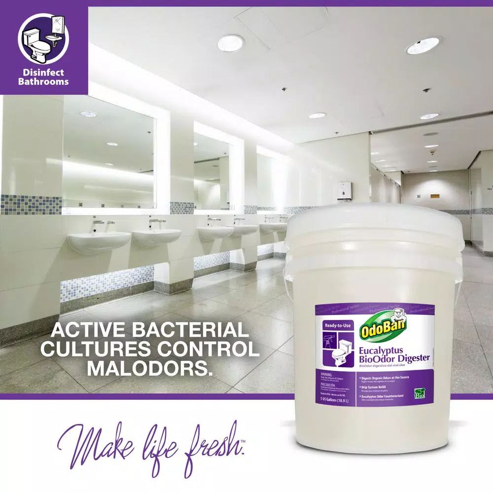 OdoBan BioOdor Digester Eucalyptus Odor Counteractant Spray, 5 Gallon Pail