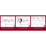 Unbranded 17 in. Red and White Fabric Hang Right Stocking thumbnail 2