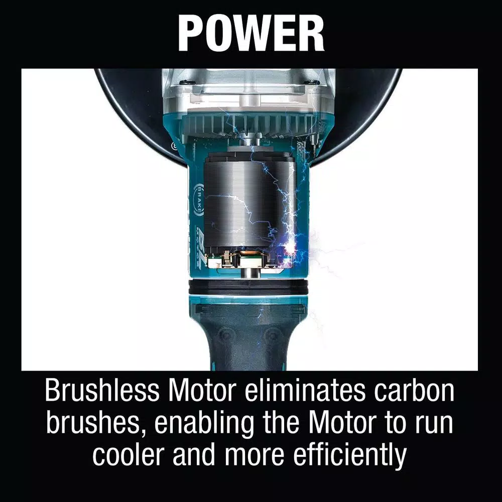Makita 18V X2 LXT Brushless 7 in. Cordless Angle Grinder with AWS & Electric Brake