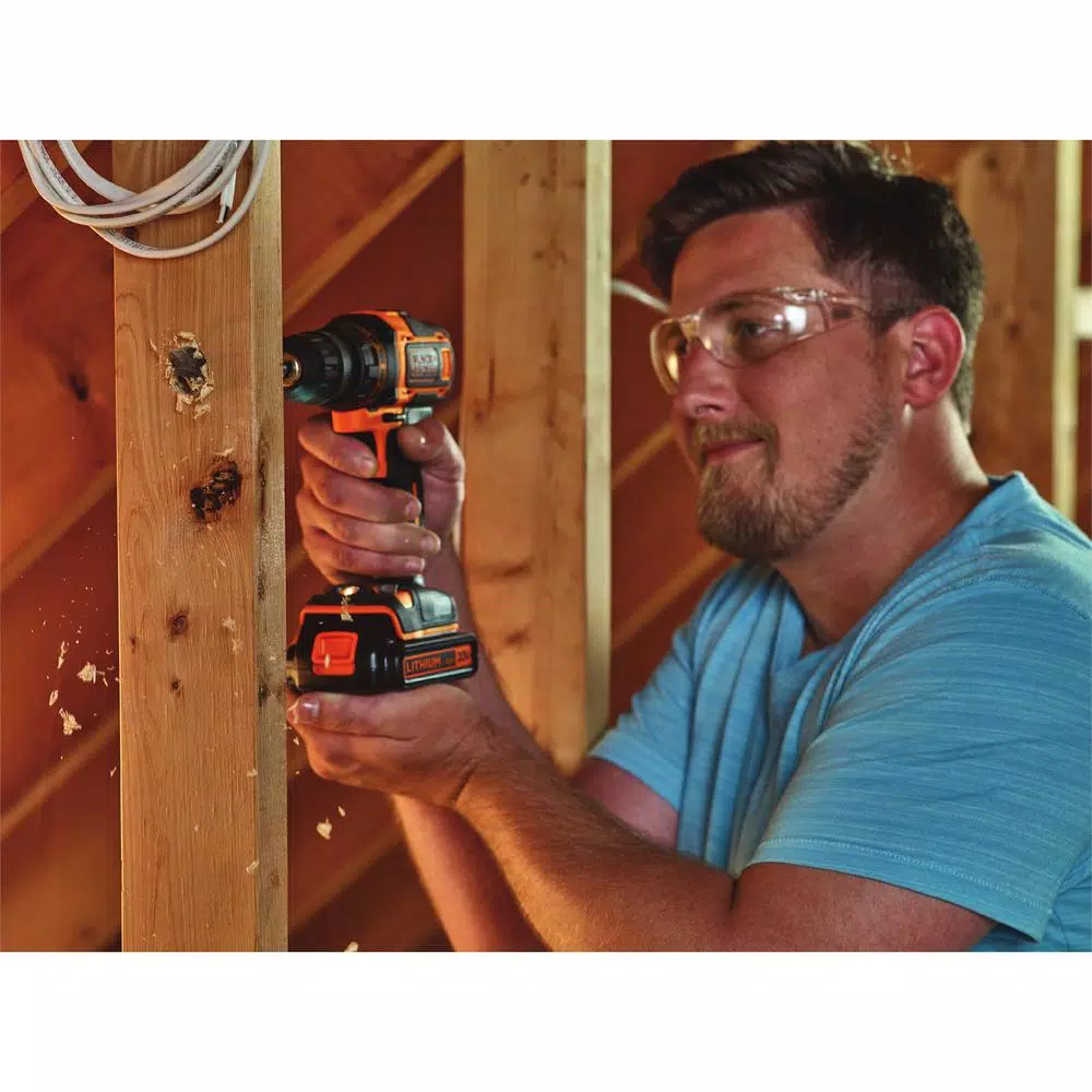 BLACK+DECKER 20V MAX Lithium-Ion Cordless 3/8 in. Drill/Driver Kit with 1.5 Ah Battery and Charger