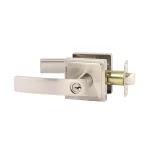 Design House Vista Satin Nickel Entry Door Lever and Single Cylinder Deadbolt Combo thumbnail 4