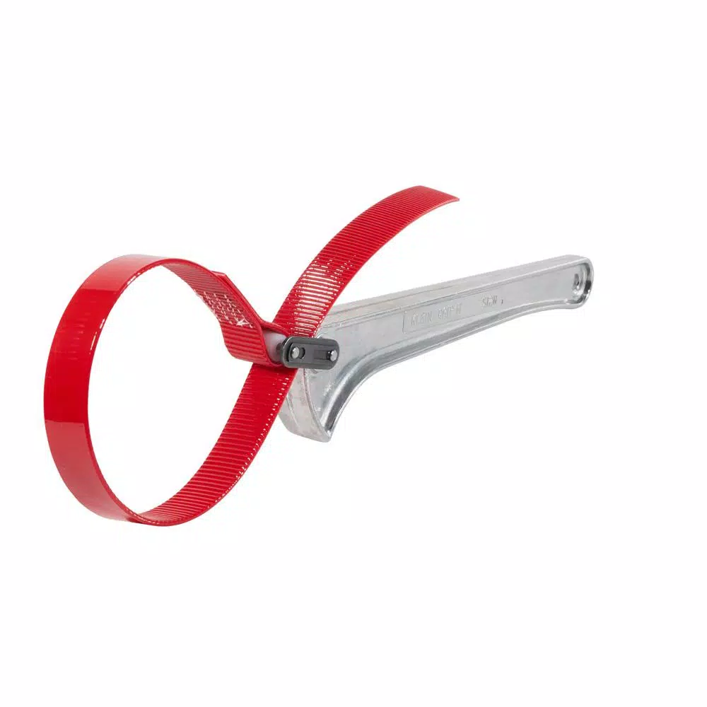 Klein Tools Grip-It Strap Wrench, 1.5 in. to 5 in. Opening, 12 in. Handle