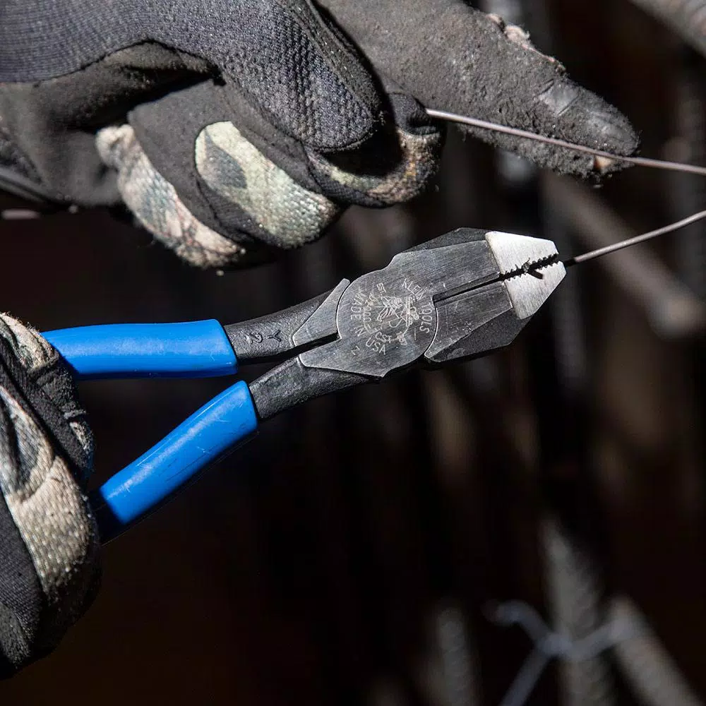 Klein Tools 9 in. Ironworker's Pliers for Heavy Duty Wire Twisting and Cutting