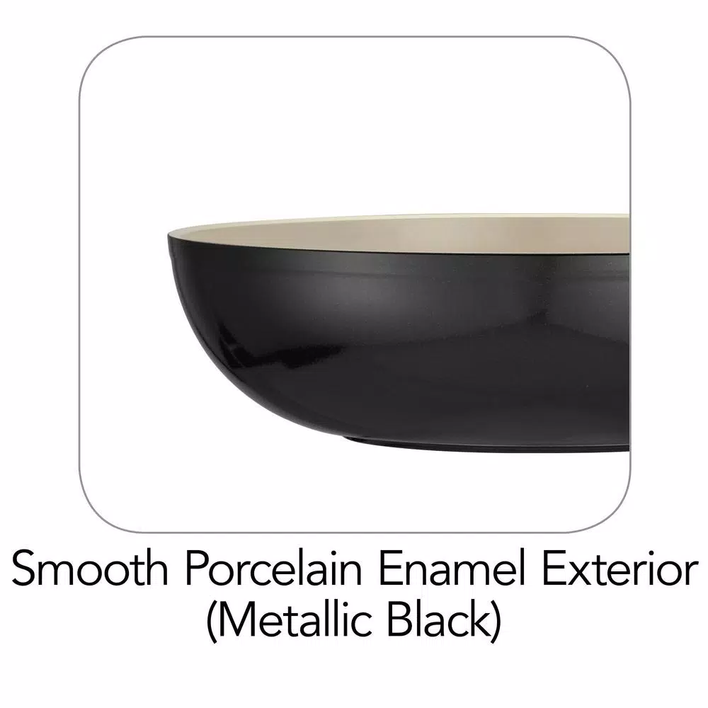 Tramontina Gourmet Ceramica Deluxe 11 in. Aluminum Stir-Fry Pan, Metallic Black
