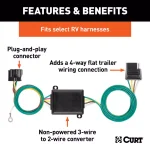 CURT Custom RV Wiring Harness Add-On with 4-Way Flat Connector thumbnail 3