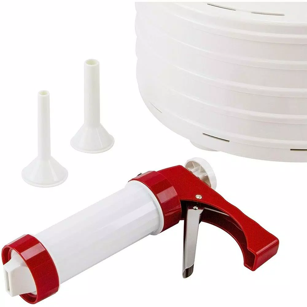Nesco Jerky Xpress 4-Tray Food Dehydrator with Jerky Making Kit, 350W, White