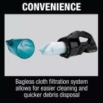 Makita 18V LXT Brushless Cordless Vacuum Kit with 2.0Ah Battery and Black Cyclonic Attachment thumbnail 11