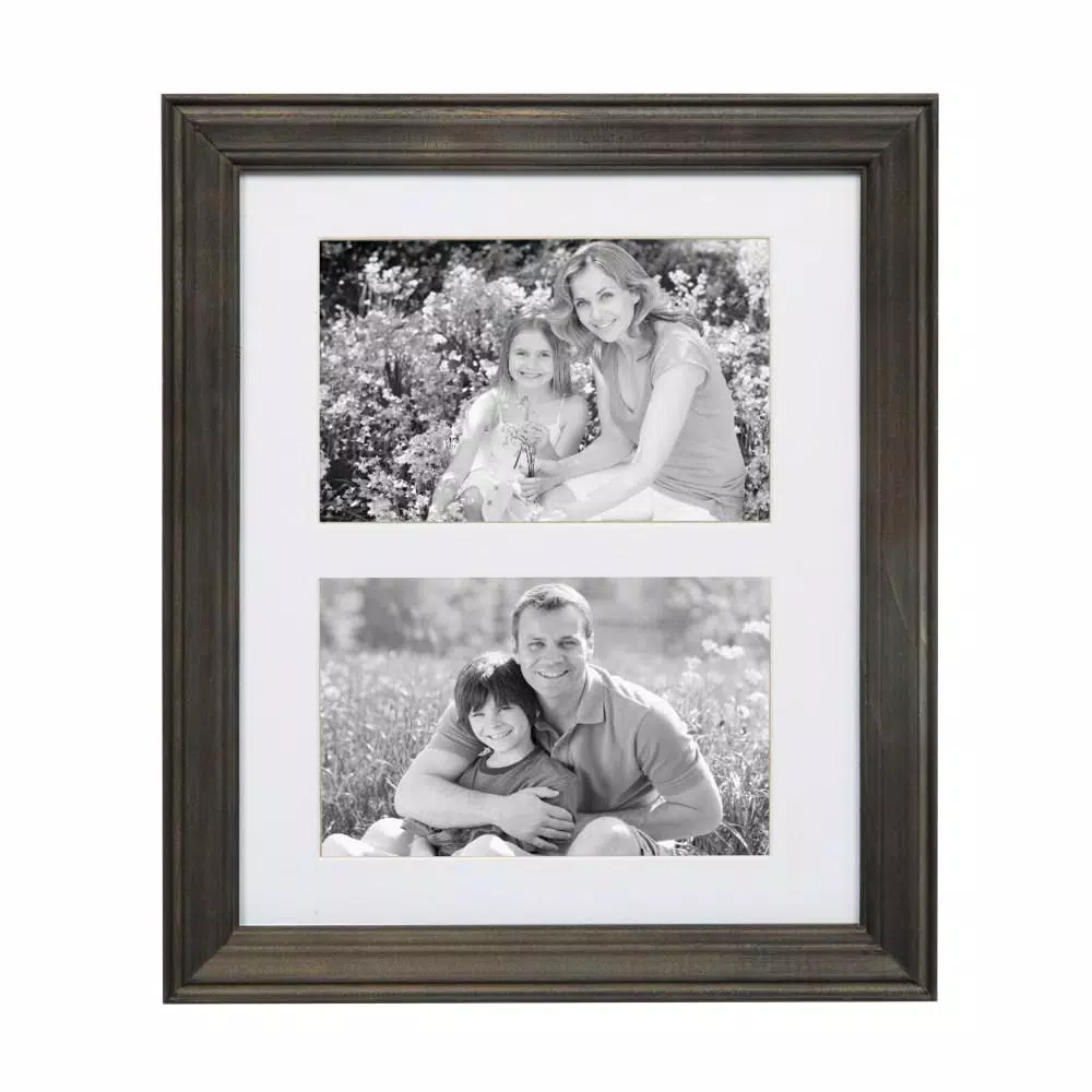 Kate and Laurel Bordeaux Charcoal Gray Wood Gallery Wall Picture Frame Set, 10-Piece