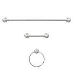 Moen Banbury 3-Piece Brushed Nickel Bath Hardware Set with 24 in. Towel Bar, Towel Ring, and Toilet Paper Holder thumbnail 4