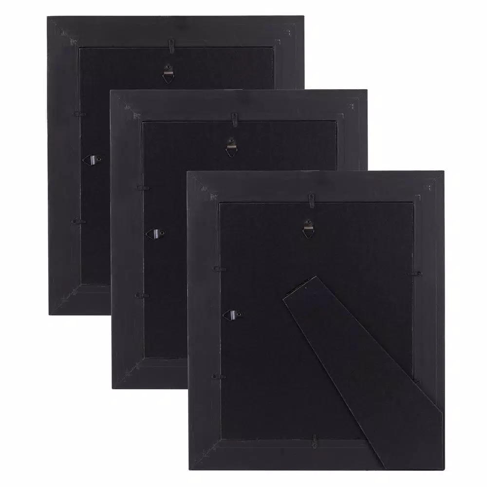 KG kieragrace KG Jean Distressed Metal Effect Wood Photo Frame Set of 3, Holds 4x6 Photos