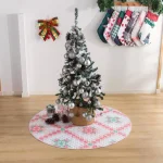 Country Living 48 in. Retro Star Quilted Tree Skirt, Reversible Blush Pink Microfiber thumbnail 12