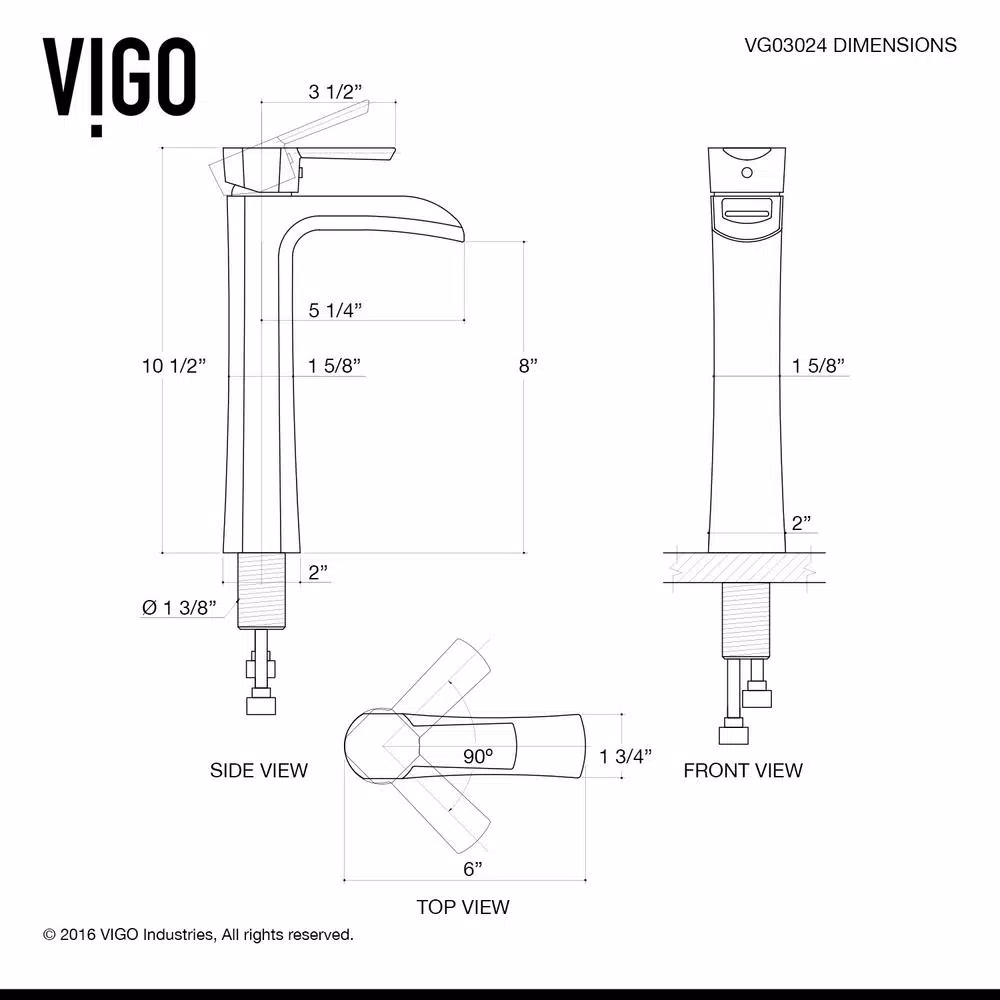 VIGO Niko Single Hole Vessel Bathroom Faucet with Pop-Up Drain, Antique Rubbed Bronze