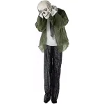 Haunted Hill Farm 5 ft. Animatronic Headless Man Halloween Prop with Talking Skull thumbnail 2