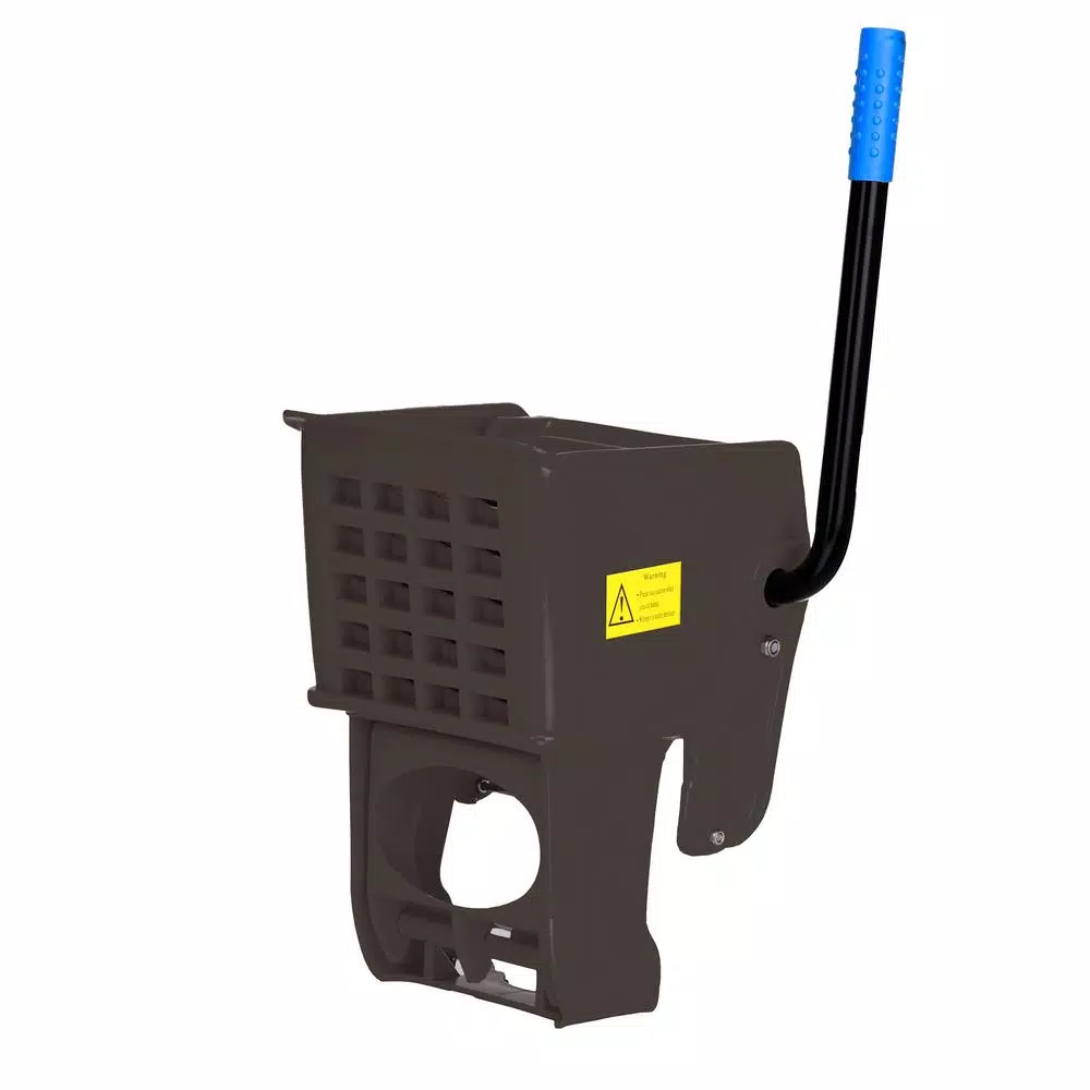 Alpine Industries 36 Qt. Mop Bucket with Side Press Wringer, Brown