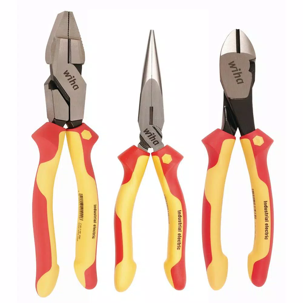 Wiha 3-Piece Insulated Pliers and Cutters Set, 1000V VDE Certified