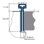 Global Door Controls 83 in. Full Mortise Continuous Hinge FM2 Heavy Duty, Duranodic Finish thumbnail 2