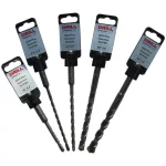 Drill America 5-Piece Carbide Tipped SDS-Plus Masonry Hammer Drill Bit Set, 1/4 in. - 1/2 in. thumbnail 1