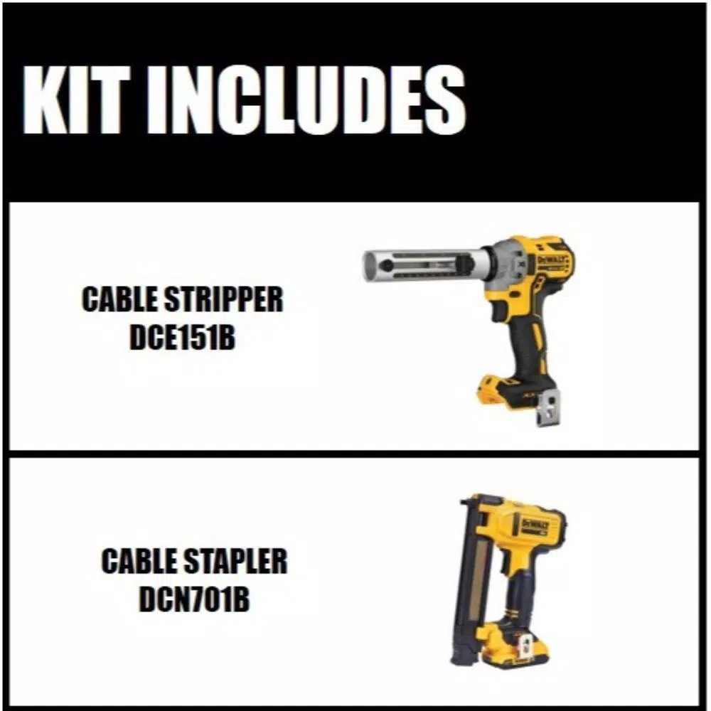 DEWALT 20V MAX XR Brushless Cordless Cable Stripper and Stapler Kit with 2.0Ah Battery