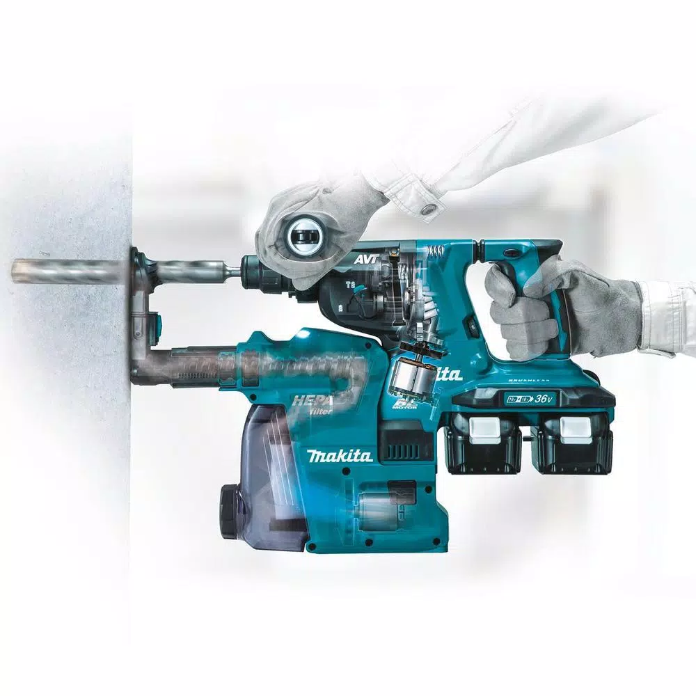 Makita DX08 Dust Extractor Attachment with HEPA Filter for XRH08 & XRH10 Rotary Hammers