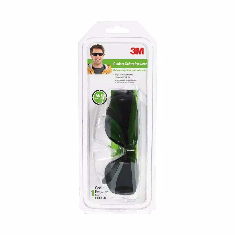 3M Outdoor Safety Glasses with Gray Tinted Scratch-Resistant Lenses, Gray Frame (Case of 20)