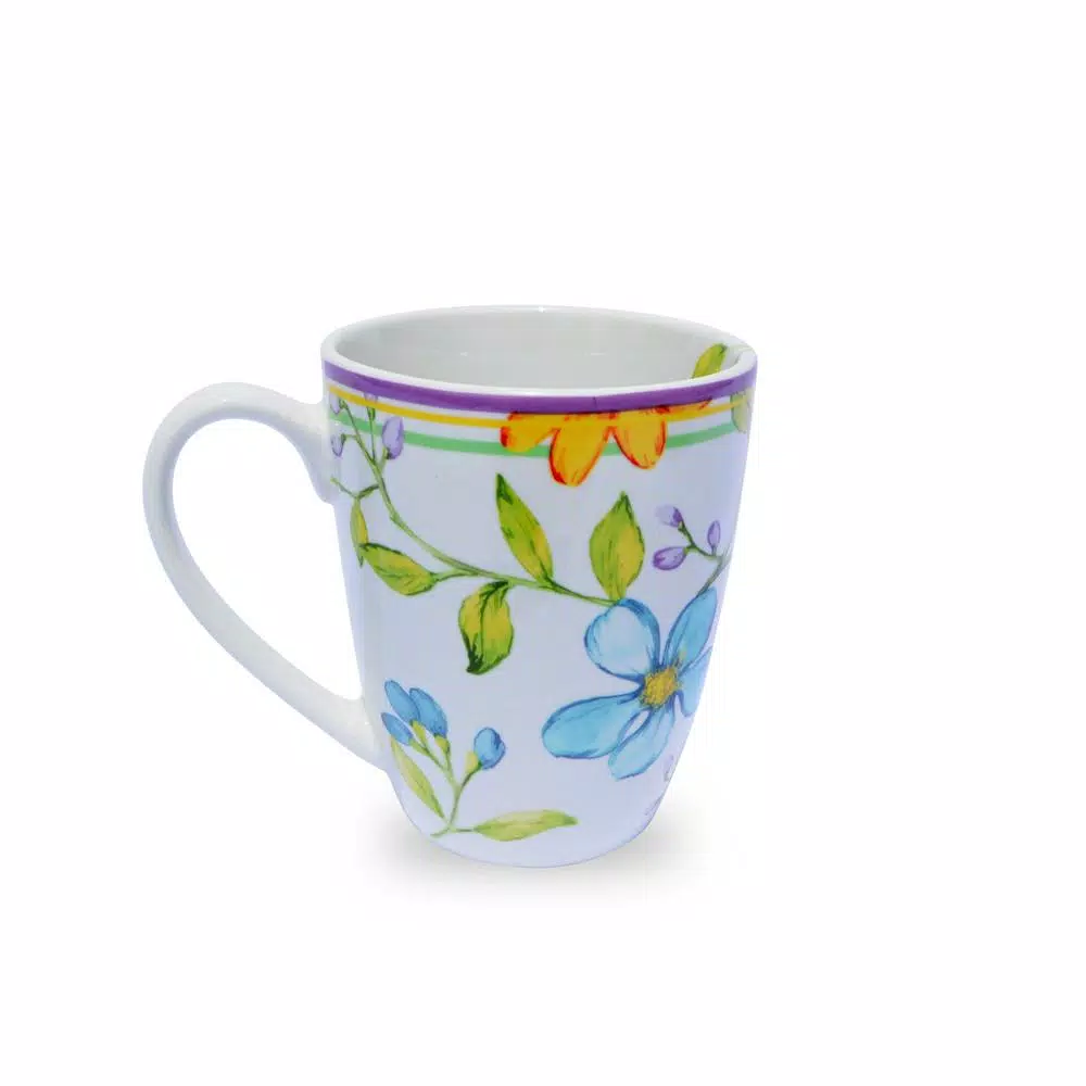 Euro Ceramica Charlotte 16-Piece Floral Multicolor Stoneware Dinnerware Set, Service for 4