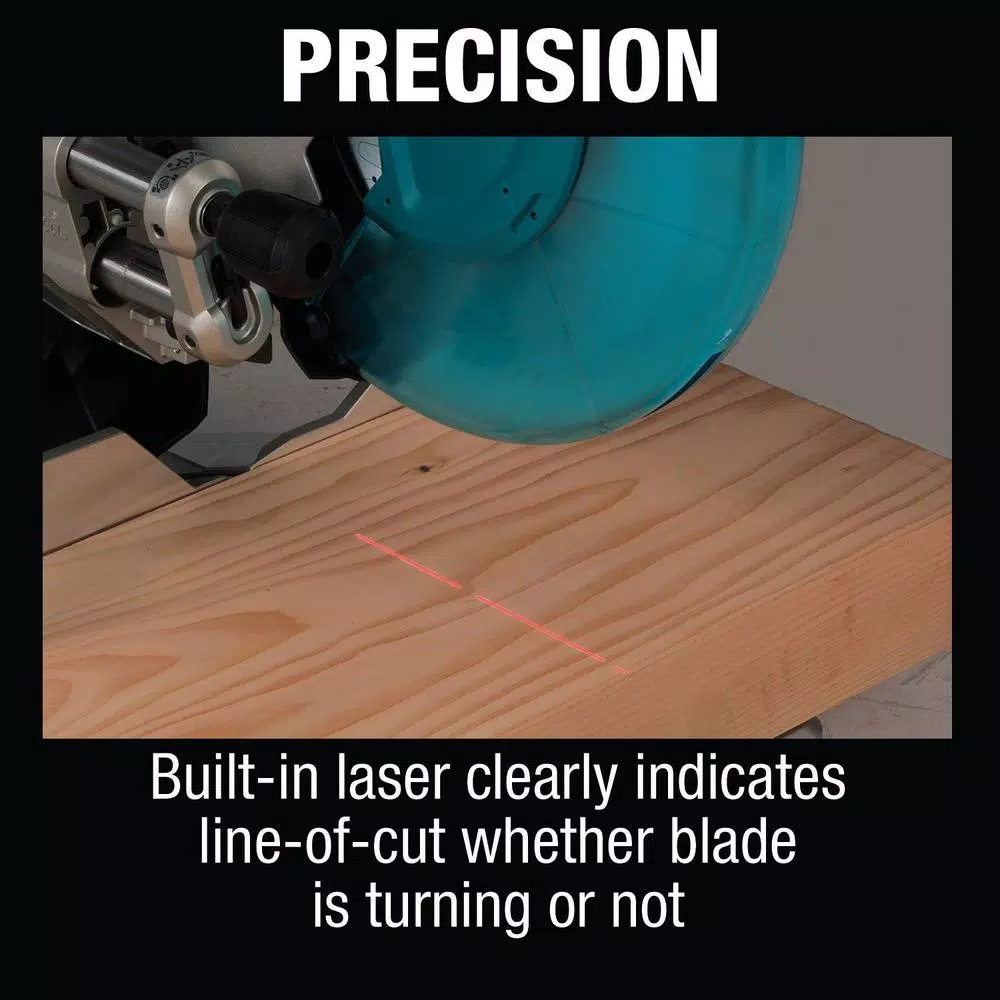 Makita 12 in. 15 Amp Dual-Bevel Sliding Compound Miter Saw with Laser and Folding Stand
