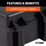 CURT Watertight Breakaway Battery Case - 5" x 3-3/8" x 3-3/4" Replacement Battery Box thumbnail 4