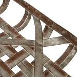 Glitzhome Farmhouse Galvanized Metal Woven Tobacco Basket Tray Set, Set of 2 thumbnail 5