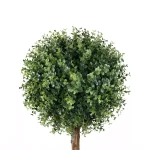 Northlight 55.5 in. Potted 2-Tone Artificial Boxwood Double Ball Topiary Tree thumbnail 2