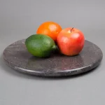 Creative Home Natural Charcoal Marble 12 in. Round Cheese Serving Board & Dessert Trivet thumbnail 5