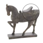LITTON LANE 15 in. Decorative Horse Sculpture in Antique Brown Polystone thumbnail 4