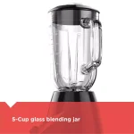 BLACK+DECKER 10-Speed Countertop Blender with 40 oz. Glass Jar, 550 Watts, Black thumbnail 5