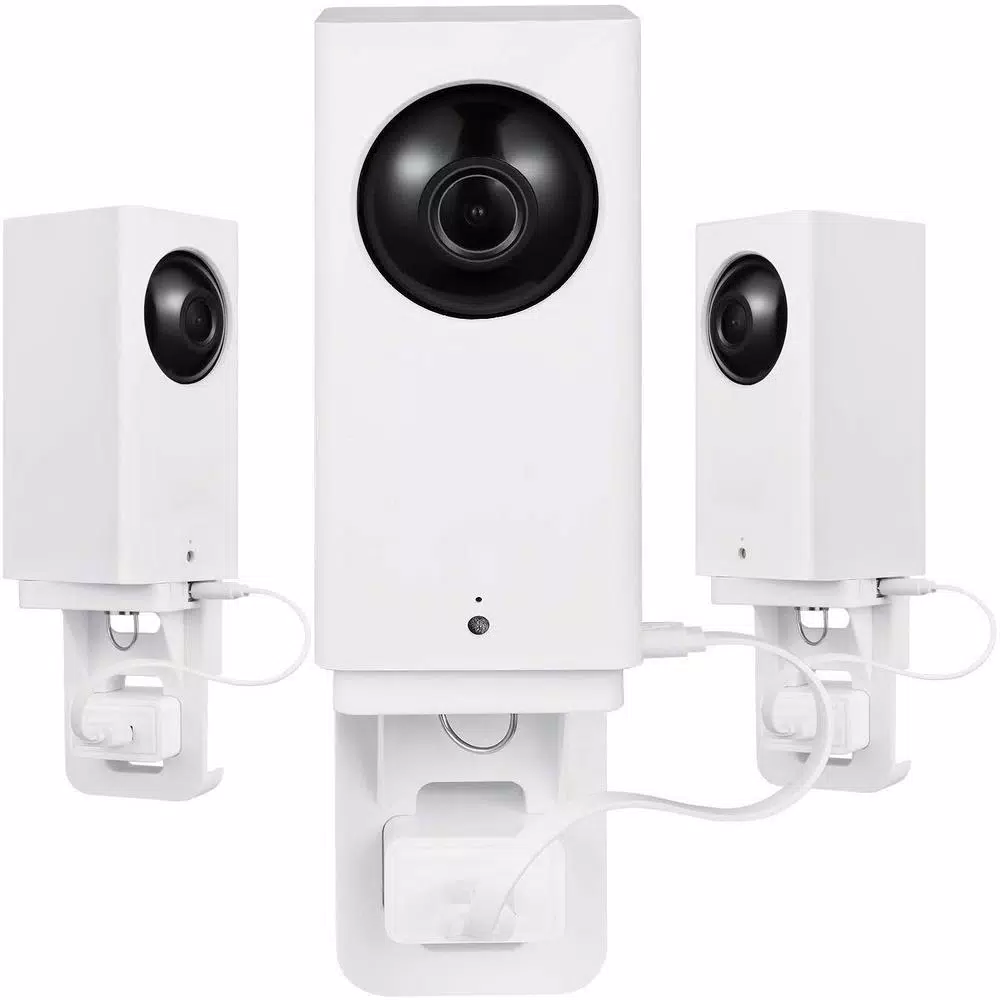Wasserstein AC Outlet Mount for Wyze Cam and Wyze Cam Pan, White (2-Pack)