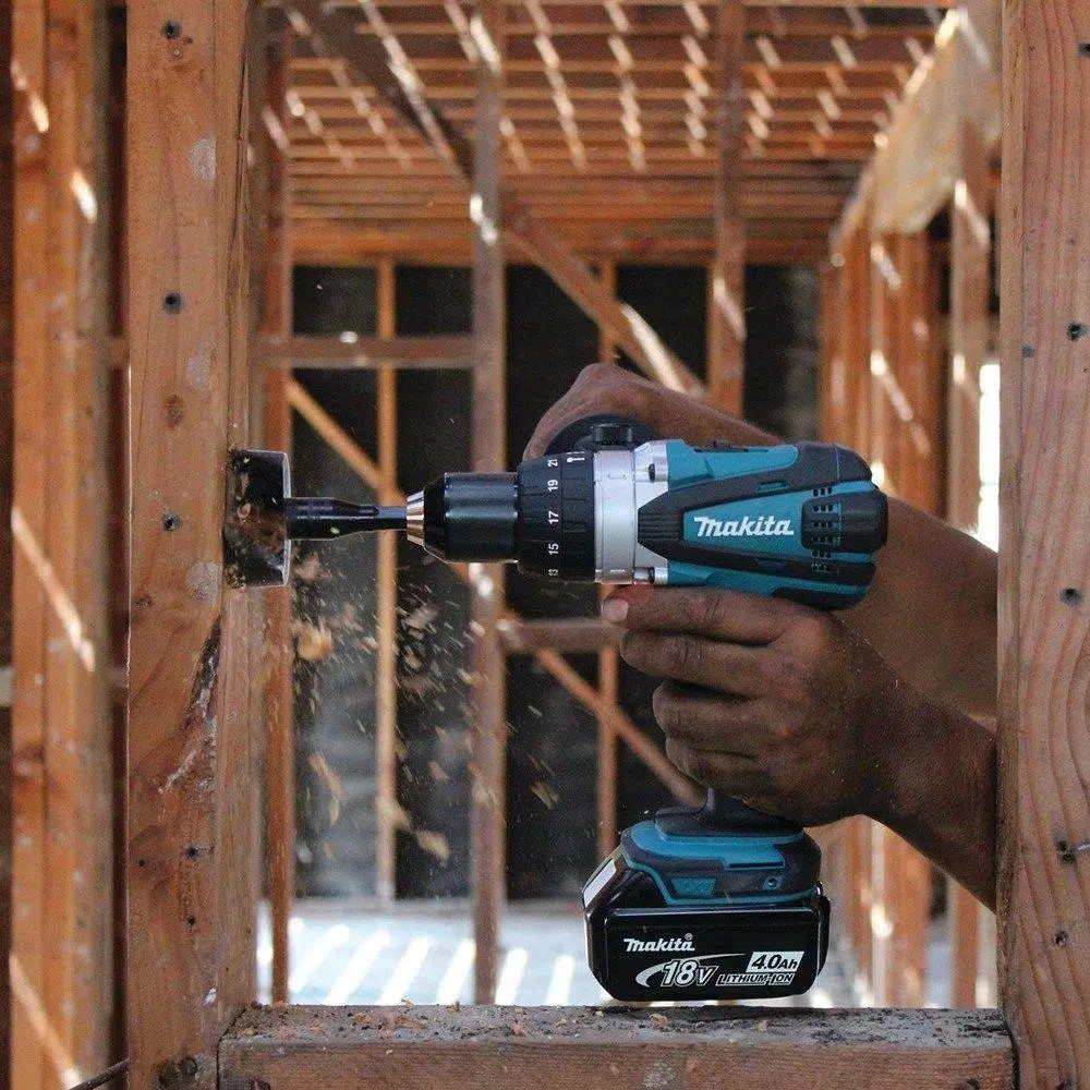 Makita 18V LXT Cordless 1/2 in. Hammer Driver-Drill Kit with (2) 4.0 Ah Batteries, Charger, and Hard Case